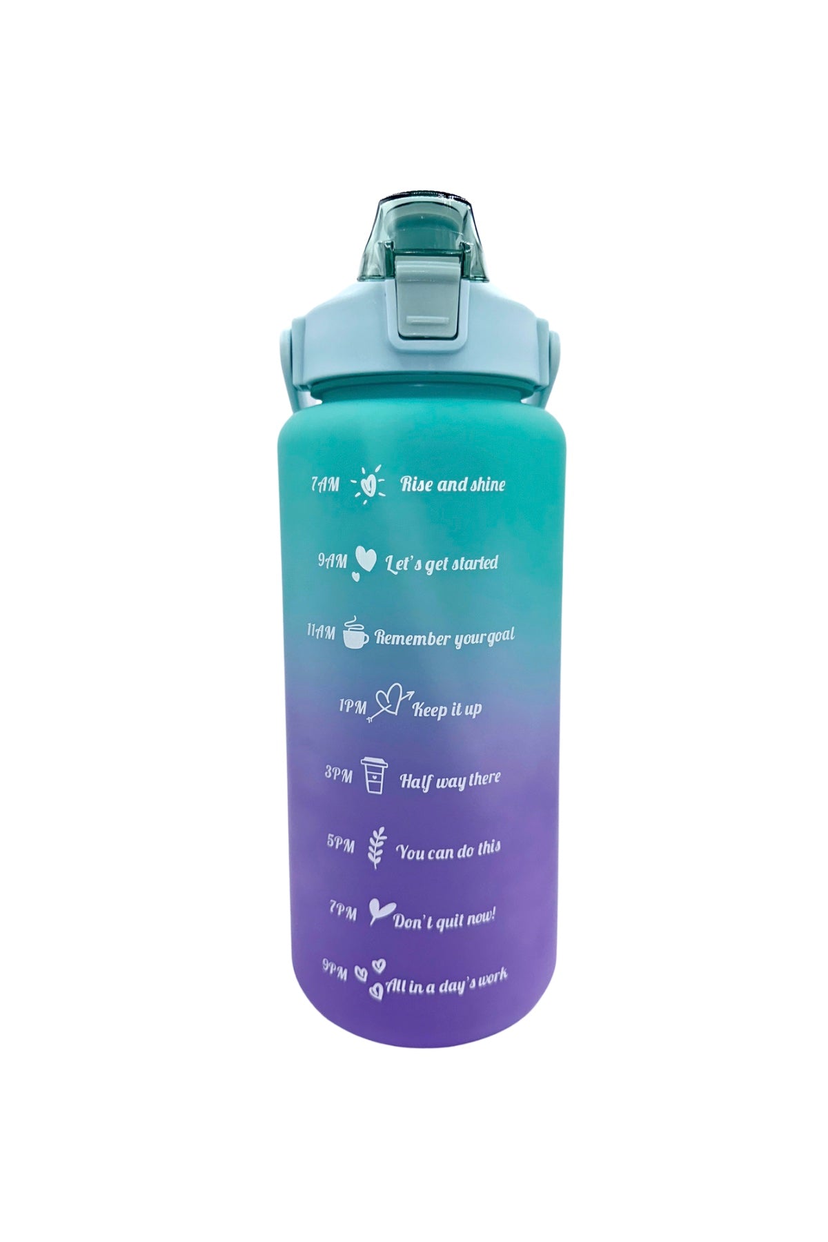 GREEN PURPLE 3 PCS OMBRÉ WATER BOTTLES