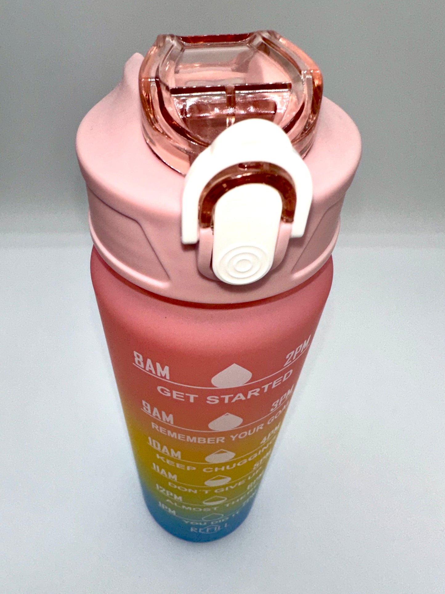 1 PC CORAL YELLOW BLUE OMBRÉ WATER BOTTLES